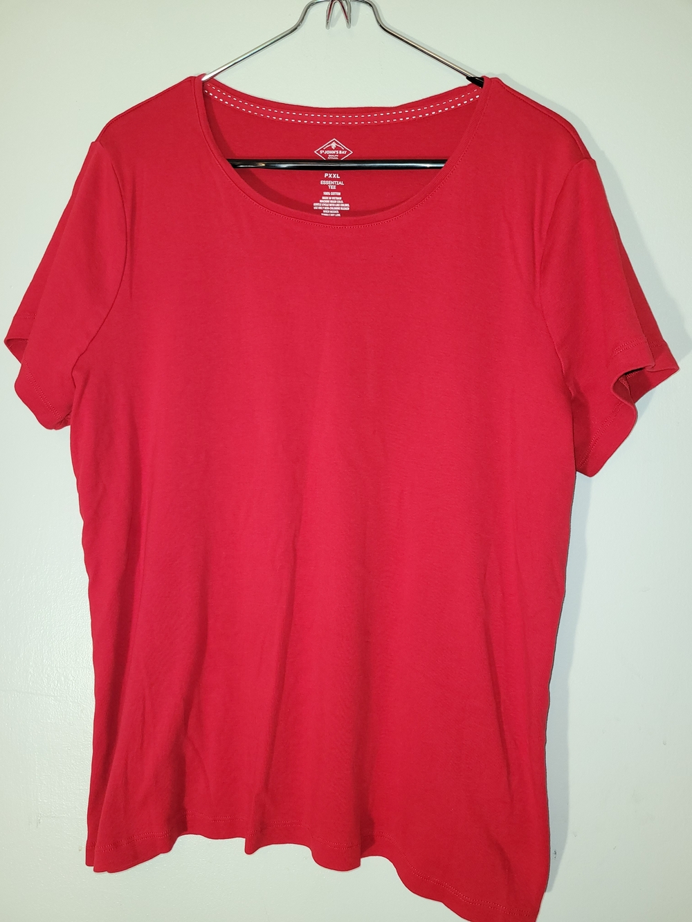 St. John's Bay Bright Red Short Sleeve Crewneck Tee
